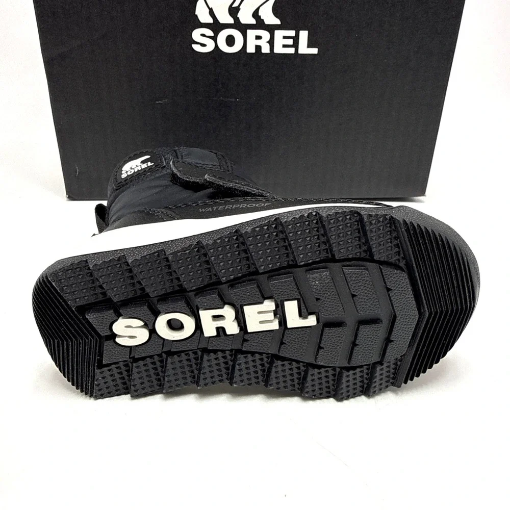 Sorel Little Kids Whitney II Puffy Mid WP Boots Black Size 4 Toddler